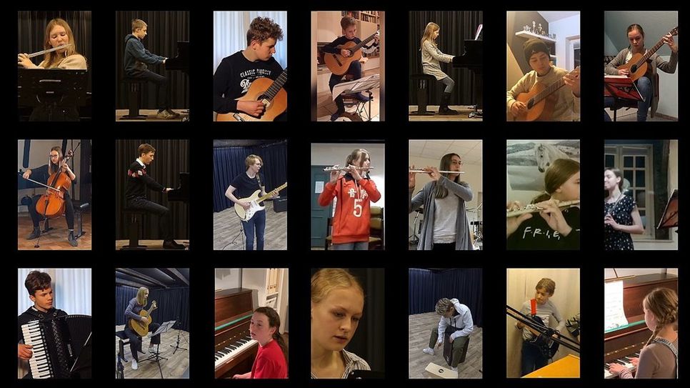 Zahlreiche Schüler*innen der Kreismusikschule  Osterholz e.V. wirkten beim Online-Konzert mit. 
 Foto: Kreismusikschule