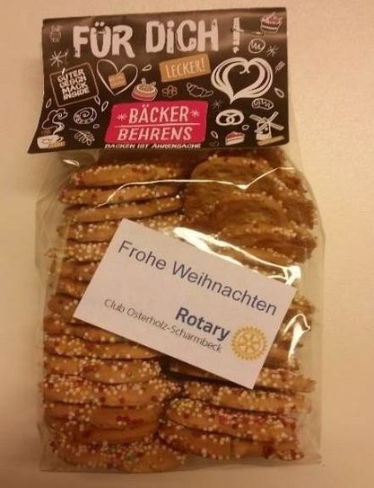 Leckere Kekse veräußert der Rotary Club auf dem Wochenmarkt in Osterholz-Scharmbeck für einen guten Zweck.  Foto: eb