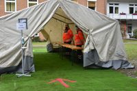 Eingang zum Impfzentrum. Foto: eb