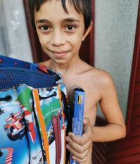 In Osterholz-Scharmbeck gesammelt, in Siebenbürgen in Rumänien angekommen: 100 Schulranzen. Foto:eb