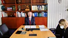 Online informiert Landrat Hermann Luttmann über den aktuellen Stand in Sachen Corona-Impfungen im Landkreis.  Foto: ue