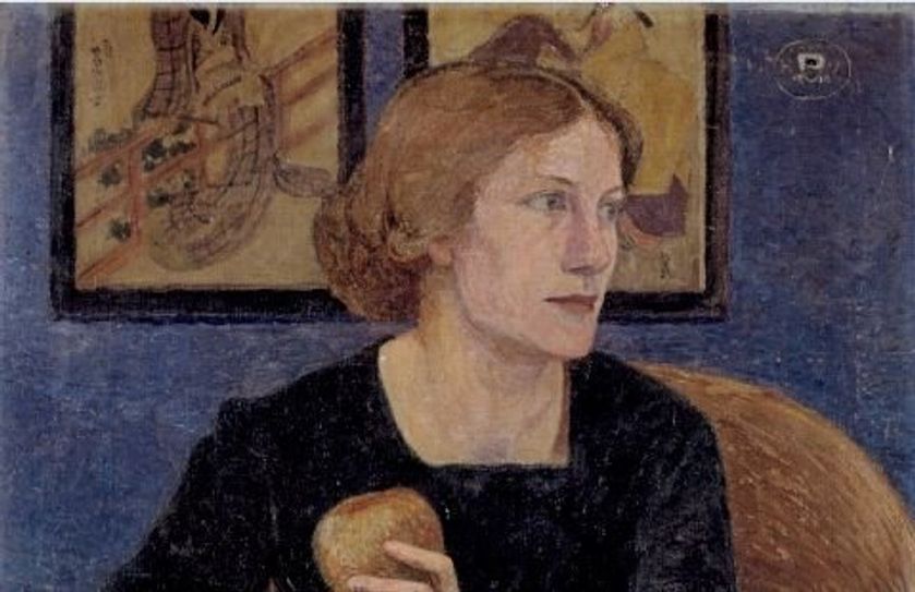 Porträt Martha Vogeler, gemalt von Heinrich Vogeler 1910. Öl auf Leinwand (71 x 61 cm).   Foto: Worpsweder Museumsverbund