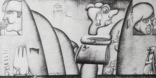 Das Himmelsbrot für die Erde, 1966, Bleistiftzeichnung, 80 x 99 cm