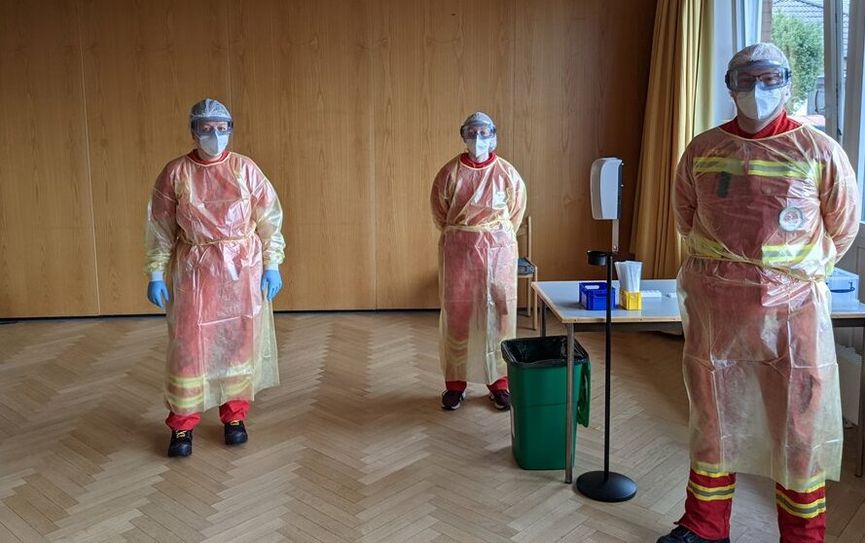 In der Begegnungsstätte Schwanewede betreibt die DLRG Ortsgruppe ein Corona-Testzentrum.  Foto: eb