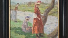 Das Gemälde „Drei angelnde Damen“ von Heinrich Breling ist seit Kurzem im Besitz der Kunststiftung Lilienthal.