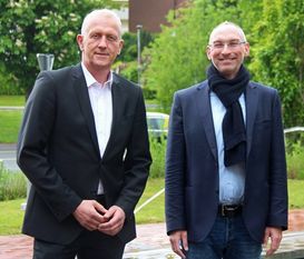 Stadtwerke-Geschäftsführer Christian Meyer-Hammerström und Aufsichtsratsvorsitzender Dr. Tim Jesgarzewski. Foto: jm