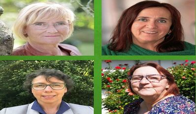 Die grünen Spitzenkandidatinnen bei der Kreistagswahl: Dörte Gedat, Brigitte Neuner-Krämer, Erika Simon und Petra Fiß. Foto: eb