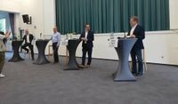 Sie wollen sich für ihre Gemeinde an führender Stelle einsetzen: Marco Begerow (Bürgerfraktion), Wolfgang Goltsche (Grüne), Timo Koschnik (FDP) und Jürgen Kuck (SPD).  Fotos. pvio
