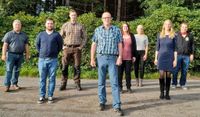 Von links nach rechts: Hans Murken, Timo Müller, Axel Pakheiser, Bernd Kück (erster Vorsitzender), Marina Kück, Sarah Böttjer, Ailena Jordan, Kai Grodewald .