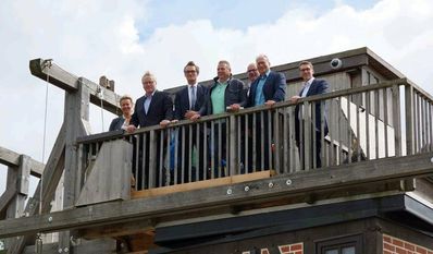 Von links: Ina Brandes, Dr. Bernd Althusmann, Kristian Tangermann, Andreas Mattfeldt , Harald Rossol, Axel Miesner und Johannes Kempff. Foto: eb