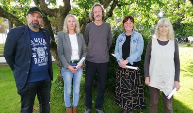 Rücken psychische Gesundheit in den Fokus: Benjamin Moske (v. li.), Bettina und Andreas von Glahn, Anja Schlesselmann und Petra Fischer.