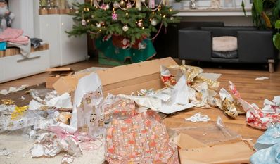 Über die Feiertage fällt gewöhnlich viel Müll an.