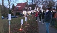 Gedenken in Worspwede am 27. Januar am Rosa Abraham Platz.