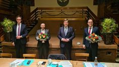 Von links: Kristian W. Tangermann (Vorsitzender CDU Kreisverband Osterholz, Dr. Denis Ugurcu, Enak Ferlemann MdB (Vorsitzender CDU Kreisverband Cuxhaven), Christian Molls.