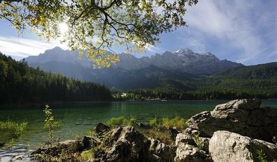 Blick auf den Eibsee.