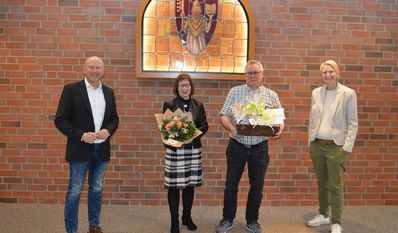 V. l.: Bürgermeister Michael Hannebacher, Käthe Reithmann, Jörg Reithmann, Erste Stadträtin Dr. Silke Fricke.