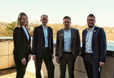 Über den Dächern Osterholz-Scharmbecks: Stefanie Kase, Jan Mackenberg, Michael Kersting und Björn Wahls.