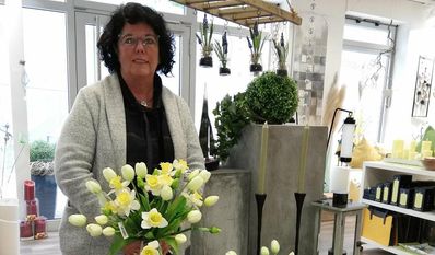 Petra Wundram vom Geschäft „Inspiration“ in der Alten Straße 85 hat ihren Laden auf Frühling ausgerichtet.