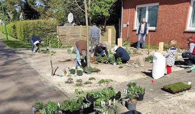 Der Vorgarten am Stubbener Dorfzentrum soll eine Tankstelle für Insekten werden.