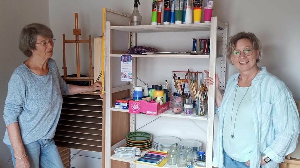 Frauke Willers und Claudia Leißner freuen sich auf viele Kinder, die Lust am Malen und Zeichnen haben.