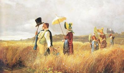 Der Sonntagsspaziergang von Carl Spitzweg, 1841.