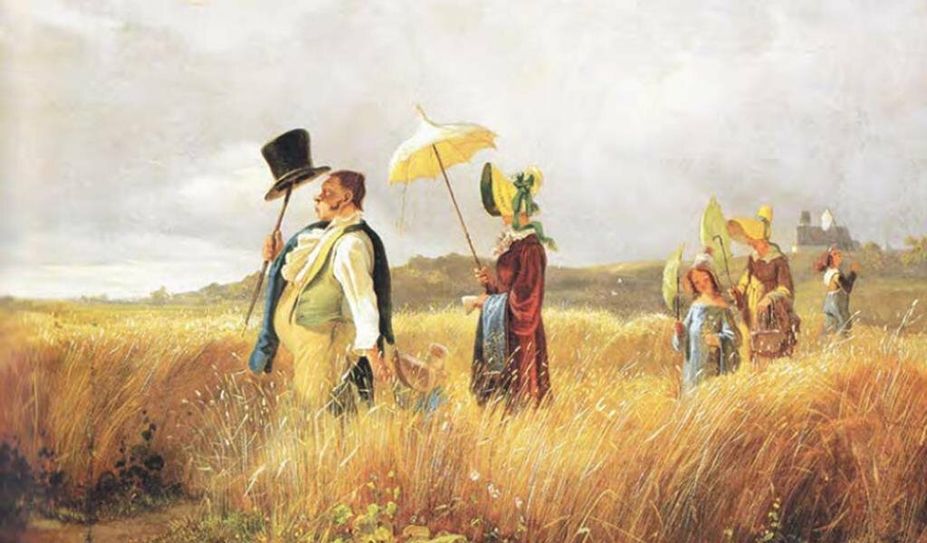 Der Sonntagsspaziergang von Carl Spitzweg, 1841.