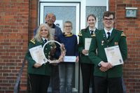 Geehrte Mitglieder beim Spielmannszug Ackermann Gnarrenburg.