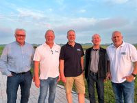 Der Vereinsvorstand (v. li.): Karl-Heinz Tietjen, Olaf Hartmann, Michael Meints, Peter Hoops und Steffen Heise.