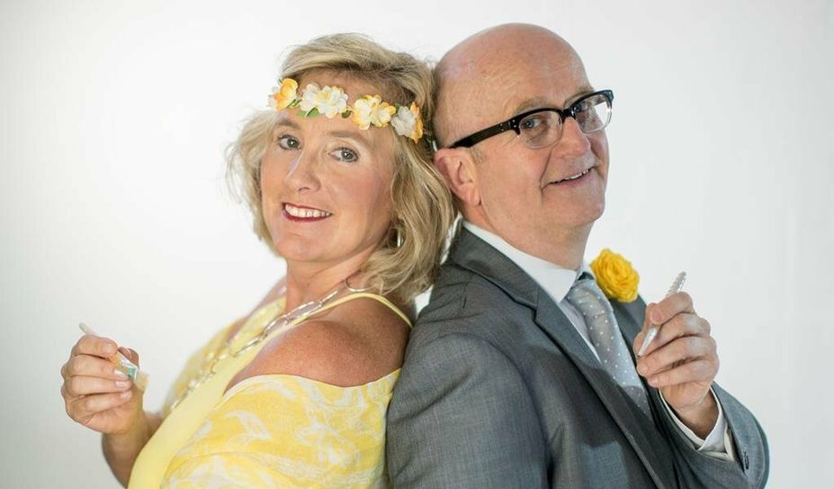 Zu Gast in der Pfarrscheune: Hella Rothe und Martin Mader. Foto: M. Sabelhaus