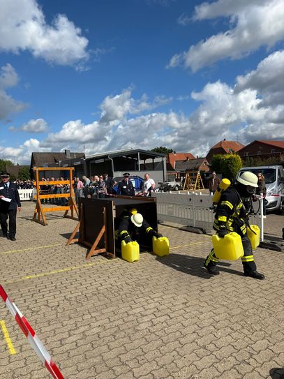 Das Atemschutzmodul bei den Wettbewerben.