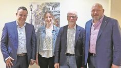 Von links: Oliver Lottke, Kristin Lindemann, Werner Schauer und der Erste Stadtrat Torsten Haß.