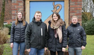 Aenne Duwald, Colin Senger, Fenja Desebrock und Joshua Saul beim Pressetermin zur Gründungsversammlung. Foto: rgp