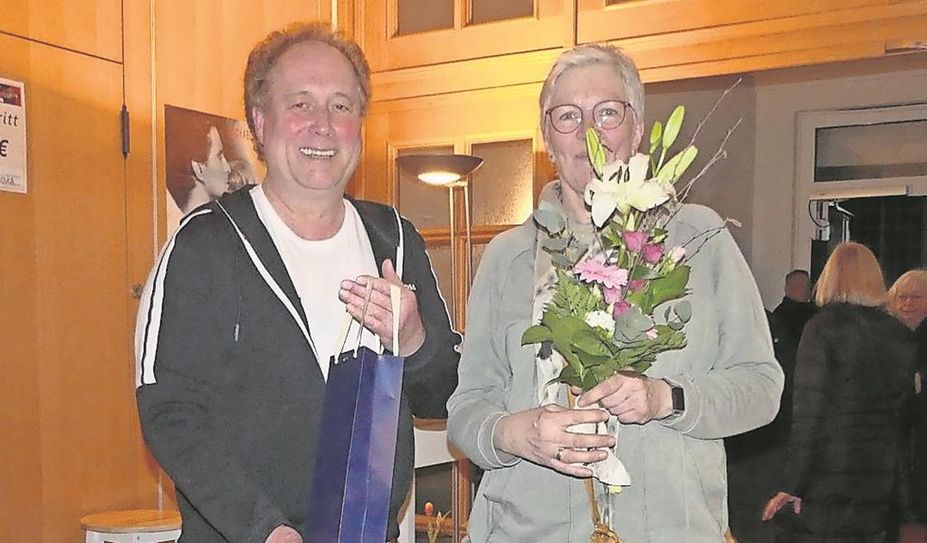 Britta Lange war die 1000. Besucherin des Kinos.