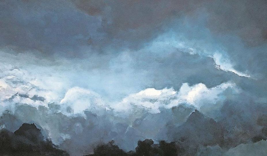 In Ihrem Gemälde „Wolkenmeer“ wird die Beziehung zwischen Himmel und Erde deutlich.