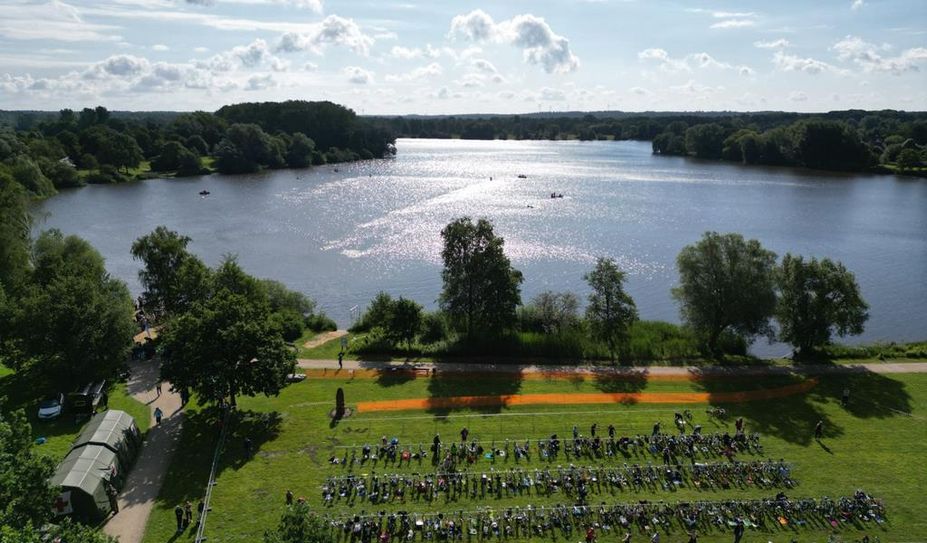 Das große Areal bietet den perfekten Ort für den Oste-Triathlon.