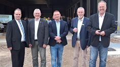 Landrat Bernd Lütjen (2.) mit Kollegen aus Verden und Cuxhaven sowie Christof von Schroetter von der ASO und KENN-Vorstand Richard Schütt.
