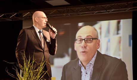 Lars Leminski bei der Ansprache zum 150jährigen Jubiläum der BBS im Oktober 2025