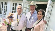 Präsident Matthias Ottmers (links) und die Ex-Präsidentin Firoozeh Milbradt (rechts) freuen sich über den Besuch des Governors (Mitte)