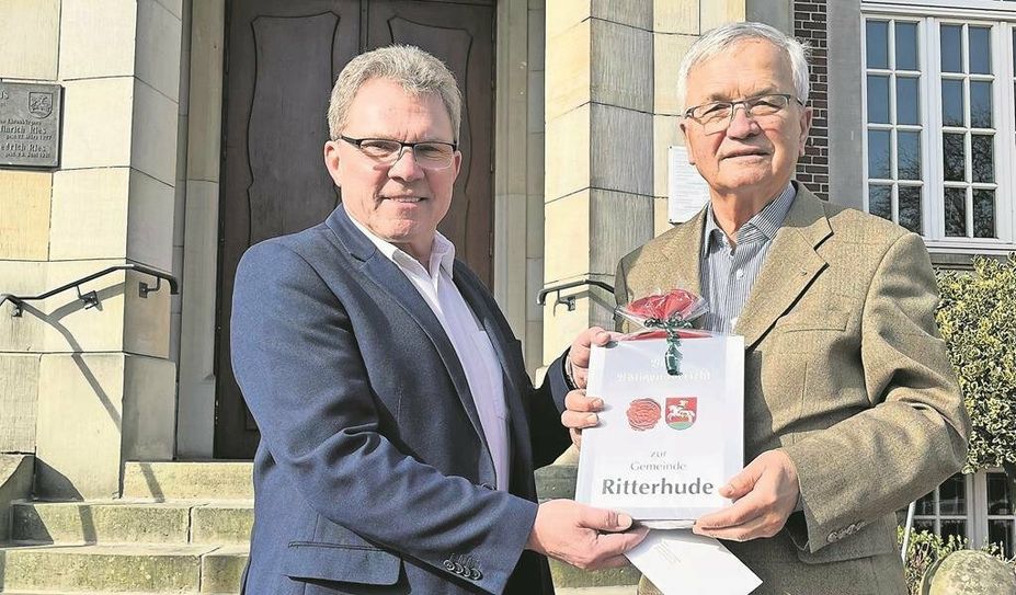 Bürgermeister Jürgen Kuck und Detlef Kornmesser.