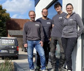 Das Team von Gerken & Partner GmbH freut sich auf die zukünftige Zeit in den neuen Räumen.