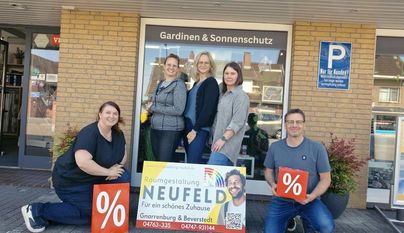 Das Team von Raumgestaltung Neufeld freut sich auf viele Kunden am Feitag, 13. Februar.