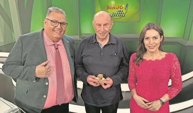 Wolfgang machte nach der Sendung noch ein Foto mit Michael Thürnau und Jule Gölsdorf.