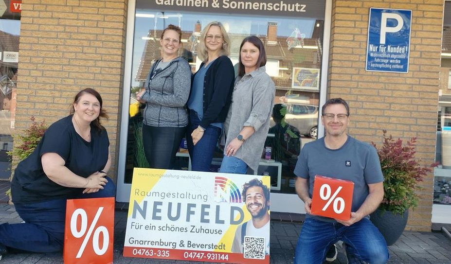 Das team von Neugestaltung Raumfeld freut sich auf Ihren Besuch.