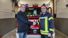Ortsbürgermeister Ingo Bollmeyer (links) und Ortsbrandmeister Frank Schomaker hoffen, dass die Feuerwehr neue Mitglieder bekommt.