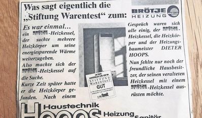 Zeitungswerbung von 1998.