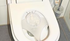 Das WC darf vor Ort mit einer angebrachten Abdeckung getestet werden.