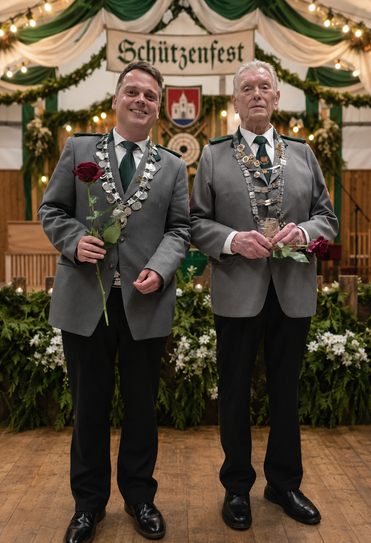 König August Lilienthal (links) und Vizekönig Robin Conrad (rechts)