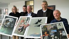 Die Initiatoren Anja Kalksi (Klosterholz e. V.) und Mandred Kück (Nabu), die Bürgermeister Gerd Brauns und Torsten Rohde mit dem Fotografen Rolf Metzing.