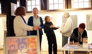 Der Vorstand des Kunstvereins: Britta Rath, Claudia Schnibbe, Dorothea von Rex-Gröning, Katrin Schütte und Irmgard Windhorst.