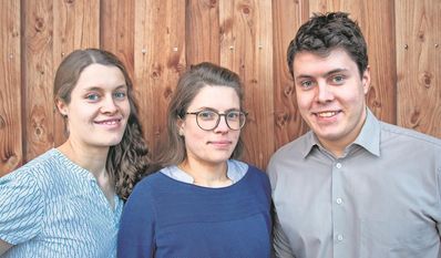 (v. l.) Jorunn, Malin und Jarmo Kumkar haben die Jury mit ihrem Projekt überzeugt.